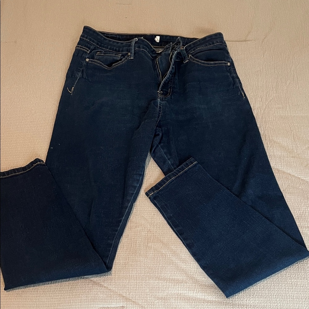 Elegant Dark Blue Skinny Jeans - Picture 2 of 9
